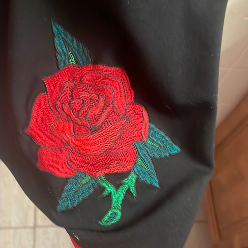 Sourpuss Black and Red Rose Women's Dress - Picture 4 of 7
